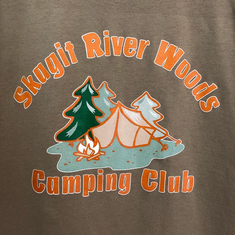 Graphic T Shirt - Skagit River Woods Camping Club - Size M